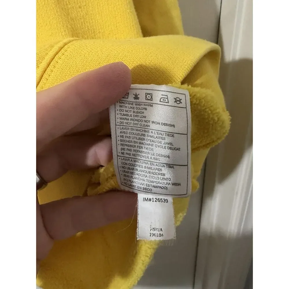 Vtg/Y2K Nike Crewneck Sweatshirt Yellow Sz M Gray Tag